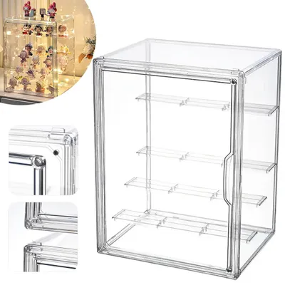 Produktbild von Schaukasten Vitrine, Acryl Vitrine, Vitrine Klein mit Tür Für Action Figuren Spielzeug, MiniFiguren, Sammelfiguren