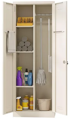 Produktbild von HOMCOM Besenschrank Mehrzweckschrank Vorratsschrank mit Staubsaugerfach