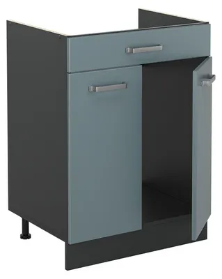 Obrázok produktu pre Kuchynská spodná skrinka Vicco R-Line Modrošedá/antracitová 60 cm so zásuvkou bez pracovnej dosky, Model 61122
