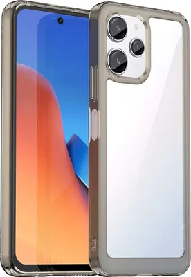 Produktbild von Schutzhülle für Xiaomi Poco M6 Pro 5G/Redmi 12/Redmi 12 5G Klar Rückseite Stoßfeste TPU Silikon Bumper Hülle Grau