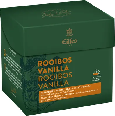 Produktbild von EILLES TEE Tea Diamond ROOIBOS VANILLA im Pyramidenbeutel, 20er Box