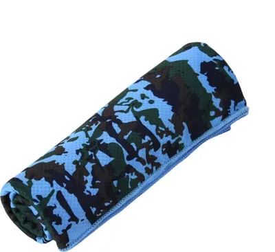 Produktbild von INF Sport & Fitness Kühlhandtuch: Mikrofaser, 30x100cm, für Sport, 1 Stück Blau