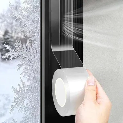 Produktbild von Transparante Isolatietape für Türen und Fenster - Wasserfest - Staubfest - Winddicht - Tochtstopper - 4cmx10m.