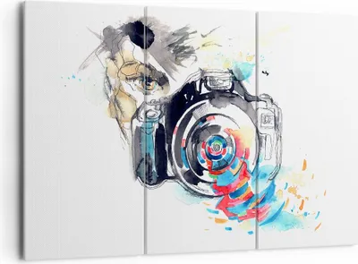 Produktbild von Bild auf Leinwand - Leinwandbild - Fotograf Kamera Fokus Hobby - 165x110cm - Wand Bild - Wanddeko - Leinwanddruck - Bilder - Kunstdruck - Wanddekoration - Leinwand bilder - Wandkunst - CE165x110-3022