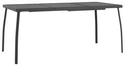 Immagine prodotto di Tavolo da giardino in acciaio color antracite, dimensioni 165x80x72 cm