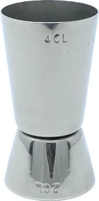 Produktbild von Jigger 2cl 4cl Doppelmessbecher 971 Messbecher Cocktail 20 ml 40 ml Edelstahl Barmaß Dosierer Alkohol Zertifikat Bar