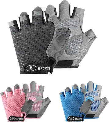 Productafbeelding van Halbvinger fietshandschoenen voor kinderen, antislip, ademend, schokabsorberend, maat 9-13 jaar, geschikt voor