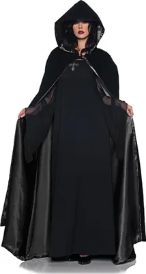 Produktbild von Dracula & Vampirumhang mit Kapuze Schwarz