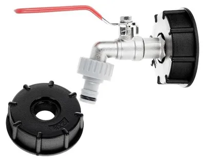 Produktbild von Satz IBC – Adapter S60x6 + 1/2"-Ventil mit 3/4"-Außengewinde + Schnellkupplung für Schlauch