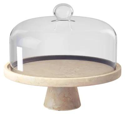 Imagen del producto de Villeroy & Boch, bandeja de servicio Travertine con base, 280 mm, 280.0 x 280.0 x 100.0 mm (fabricación artesanal) | N.º de artículo: 1013753841 | EAN: 4003686440364