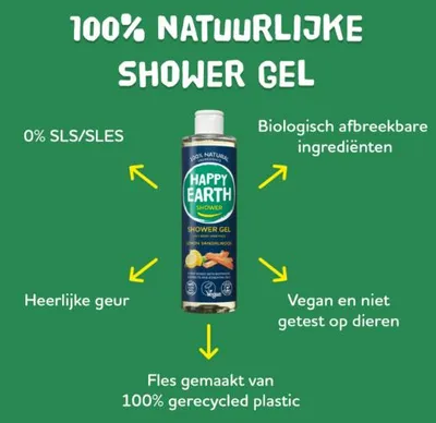 Immagine prodotto di Happy Earth Pure Gel doccia uomo Protect (300 ml)