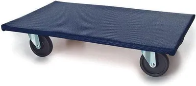 Obrázek produktu pro Přepravní vozík obdélníkový, nosnost 400 kg, rozměry plošiny 650 × 400 mm, pneumatiky