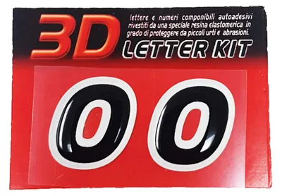 Obrázek produktu pro Sada samolepek s 3D písmeny, pár, 0 kusů