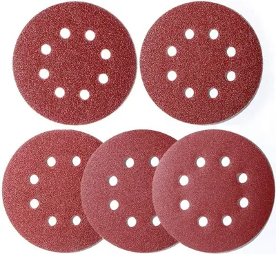 Produktbild von 100 Stück exzenterschleifer schleifpapier 125mm klett, 8 Loch schleifscheiben 125mm Rund klett für Exzenterschleifer 20x 40/60/80/120/180 Körnung
