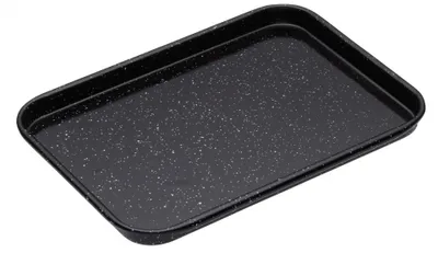 Produktbild von MasterClass kleines Backblech, kratzfest emailliert und induktionsgeeignet, Edelstahl de 1 mm de dick, 24 x 18 cm, schwarz