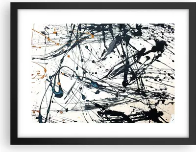 Produktbild von Gerahmtes Poster - Schwarzer Rahmen - Abstraktion modern - 40x30 cm - Wand Bild - Wanddeko - Wandbilder - Kunstposter - Wandposter - Bilderrahmen - Bilder - Kunstdruck - Wandbild - P2BAA40x30-3442