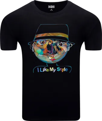 Produktbild von Diarbo Herren T-Shirt mit Abstraktes Druck Für Menschen mit Stil Schwarz Gr.L