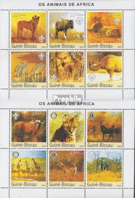 Produktbild von Briefmarken Guinea-Bissau 2003 Mi 2438-2449 Kleinbögen (kompl.Ausg.) postfrisch Tiere Afrikas