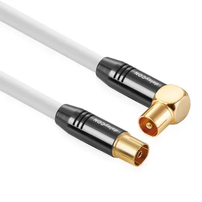 Produktbild von deleyCON MK-MK290, 5 m, TV plug, TV socket, Weiß