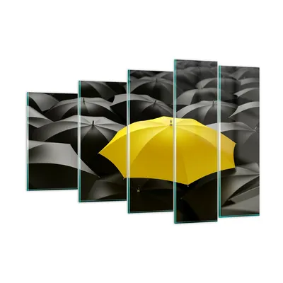 Produktbild von Bilder auf glas - Regenschirme Regen Wetter - 150x100cm - Glasbilder - Wandbilder - Kunstdruck - zum Aufhängen bereit - Wanddekoration aus Glas - Glas Bilder - Wandbild auf Glas - GEG150x100-2564