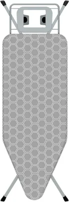 Image de STANEW Table à Repasser 120 x 45 cm,Planche à Repasser Pliable,Système Anti-Fermeture,Hauteur Réglable,avec Housse en 100% Coton,Gris nid d'abeille