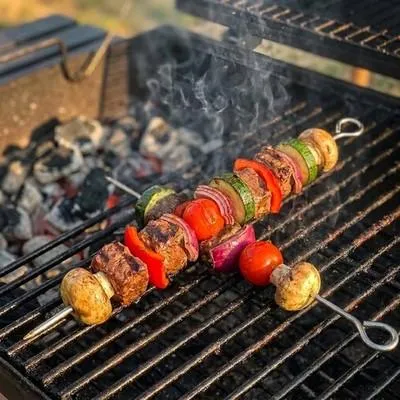 Produktbild von Grillspieße 48er Set 40 cm Edelstahl Schaschlikspieße BBQ Fleischspieße