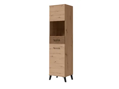 Produktbild von Kommode mit Vitrine Eiche JCRL02