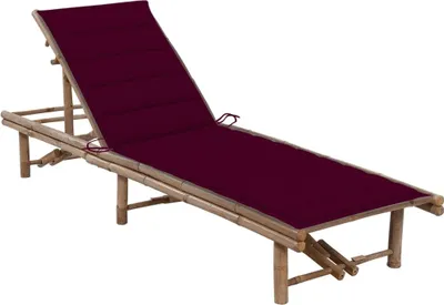 Produktbild von Garten-Sonnenliege mit Auflage Bambus
