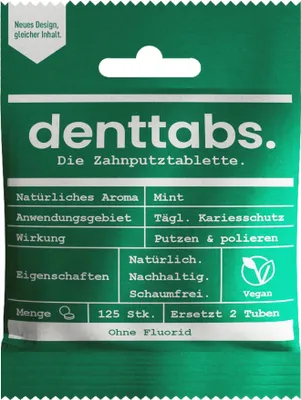 Obrázek produktu pro Přípravek na orální hygienu Denttabs, 125 ks.