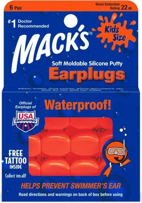 A box of Mack's Pillow Soft Earplugs for kids.