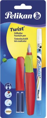 Produktbild von Pelikan 005585, Mehrfarbig, Kartuschenfüllsystem, Blau, Iridiumstahl, Sichtverpackung, 2 Stück(e)