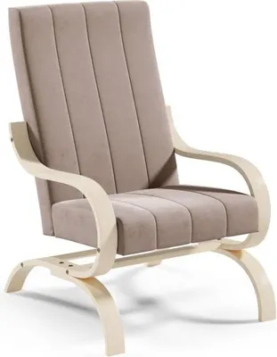 Zdjęcie produktu dla LIKMA Beżowy Fotel Otto Finka Do Salonu Z Podłokietnikami Nowoczesny Fotel Wypoczynkowy 64x101x83 cm Do Sypialni Tapicerowany