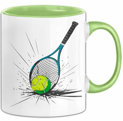 Produktbild von Tennis Spieler Tasse Geschenkidee für Tennisliebhaber (Grün)