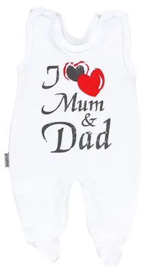 Produktbild von TupTam Unisex Baby Strampler mit Spruch I love Mum and Dad, Farbe: I love Mum and Dad, Größe: 50