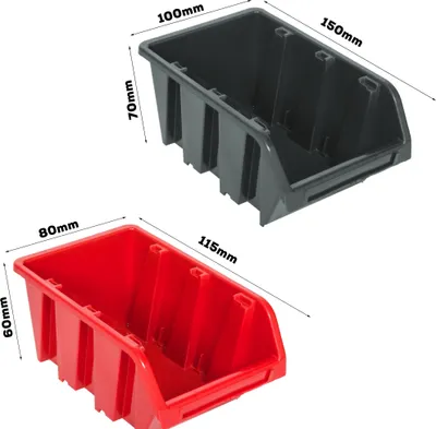 Obrázek produktu pro 68 Stohovací boxy Nástěnné regály na nářadí Dílenské regály na nářadí 156x78cm Nástěnné regály na nářadí Skladovací systém Hromadné regály Vizuální úložné boxy Extra silné nástěnné panely Regály Rozšiřitelné dílenské regály Skladování Re