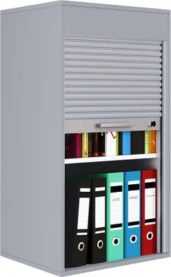 Zdjęcie produktu dla Szafa biurowa | Szafa na dokumenty z roletą | Wymiary: ok. Wys. 93 cm x Szer. 50 cm x Głęb. 40 cm – Aktos L
