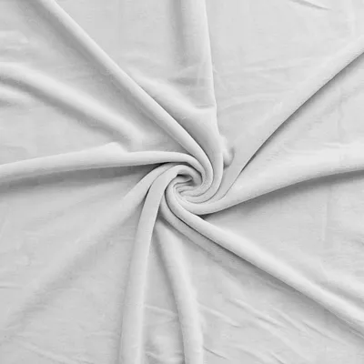 Produktbild von Baumwollvelours Bekleidungsstoff - hellgrau