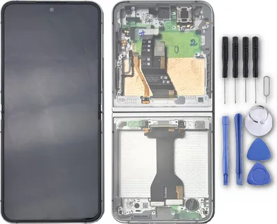 Produktbild von Für Samsung Galaxy Z Flip7 FE GH82-37734B LCD Display mit Rahmen Ersatzteil Weiß