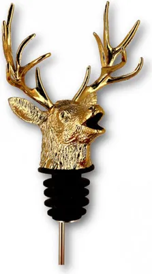 Produktbild von J ä g e r m e i s t e r Hirschkopf Ausgießer Flaschenausgießer gold aus Metall Jäger Meister