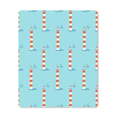 Obrázok produktu pre Podložka pod myš - Maják - Modrá - Pláž - Vzory - 30x40cm - Rohožka pod myš