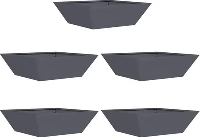 Produktbild von vidaXL Garten-Pflanzgefäß 5 pcs Anthrazit 50 x 50 x 15 cm