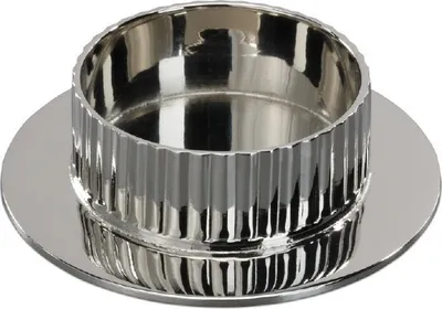 Produktbild von Kerzenleuchter Struktur silber für Kerzen Ø 60 mm für Altarkerzen, Anlasskerzen, Taufkerzen, Kommunionkerzen, Hochzeitskerzen