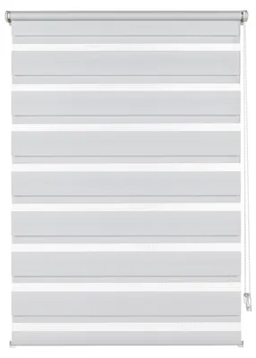 Duo-Rollgardine zum Klemmen, 85x150 cm, Polyester, Weiß