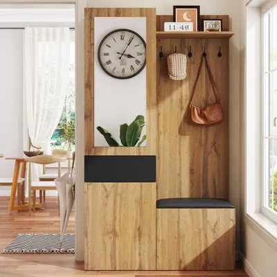 Produktbild von Wandschrank - 5 Wandschrankhaken - Spiegel - Schuhkasten - Kleiderschrank
