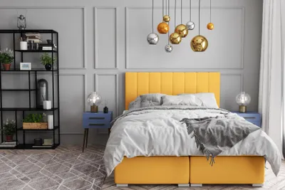 Immagine prodotto di Boxspring letto matrimoniale hotel set completo materasso topper letti funzione box