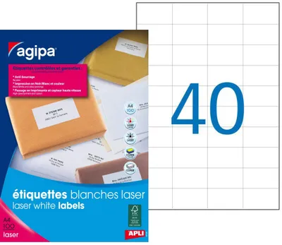 Adressetiketten für Laserdrucker, 52,5 x 29,7 mm, 4.000 Stück