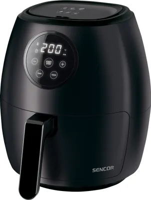 Obrázek produktu pro SENCOR SFR 5030BK Horkovzdušná Fritéza, objem 3.5 l, příkon: 1300 W, LED Displej, 6 Volitelných programů, časový spínač na 60 min, rozsah nastavení teploty 60 °C - 200 °C