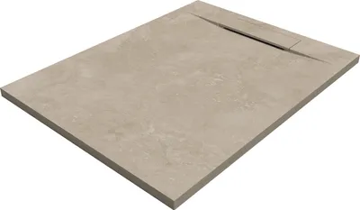 Produktbild von SANYCCES SIENA Rechteckige Duschwanne SanyDur Gel Coat 110 x 80 cm, Lithos Creme