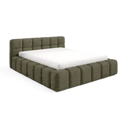 Produktbild von Dekori Polsterbett 160x200 NUBO PREMIUM Wolkenbett mit Bettkasten, Chenille Stoff - Olivgrün (Perfect Harmony 39)