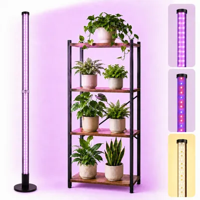 Obrázek produktu pro Světlo pro rostliny, plnospektrální LED, 82 cm, růstové světlo pro pokojové rostliny a květiny, lampa pro podporu růstu rostlin, pěstební lampa